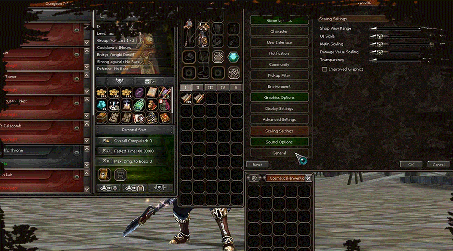 Transparency Settings